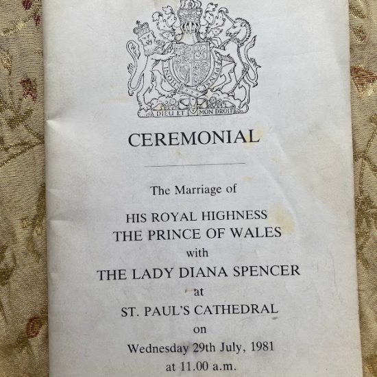 Charles and Diana Royal Wedding Ceremonial Booklet